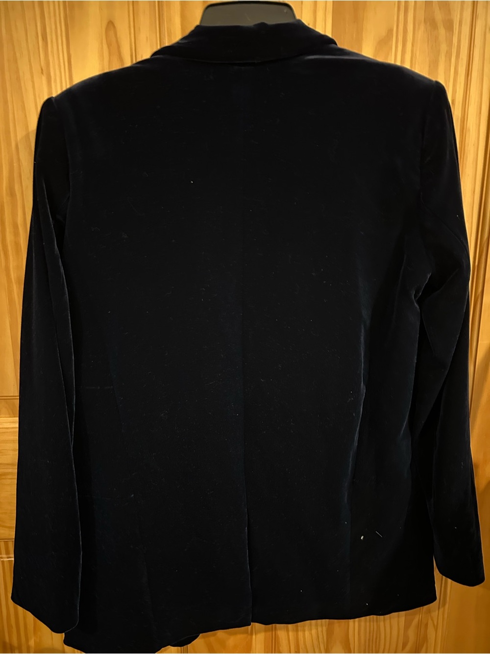 White House Black Market Women's  Navy blue velvet Jacket - Picture 4 of 4